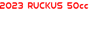 2023 RUCKUS 50cc